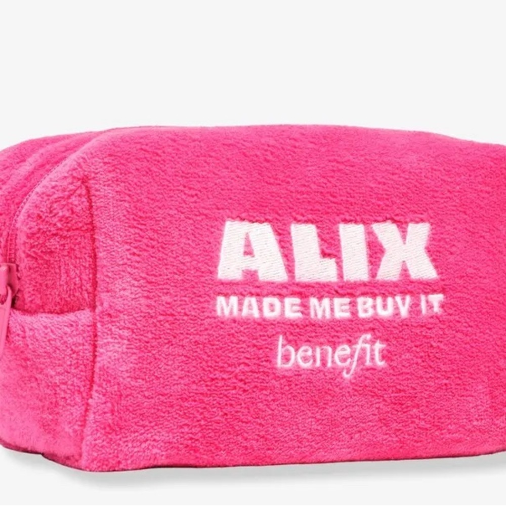 Benefit x ALIX Made Me Buy It Makeup Travel Size Plush Bag